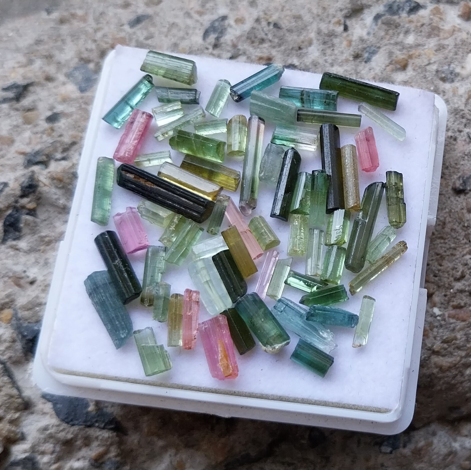 28 Carat 4.5 to 14.5 MM Natural Multi Tourmaline Stick /Pencil 67 Piece Lot