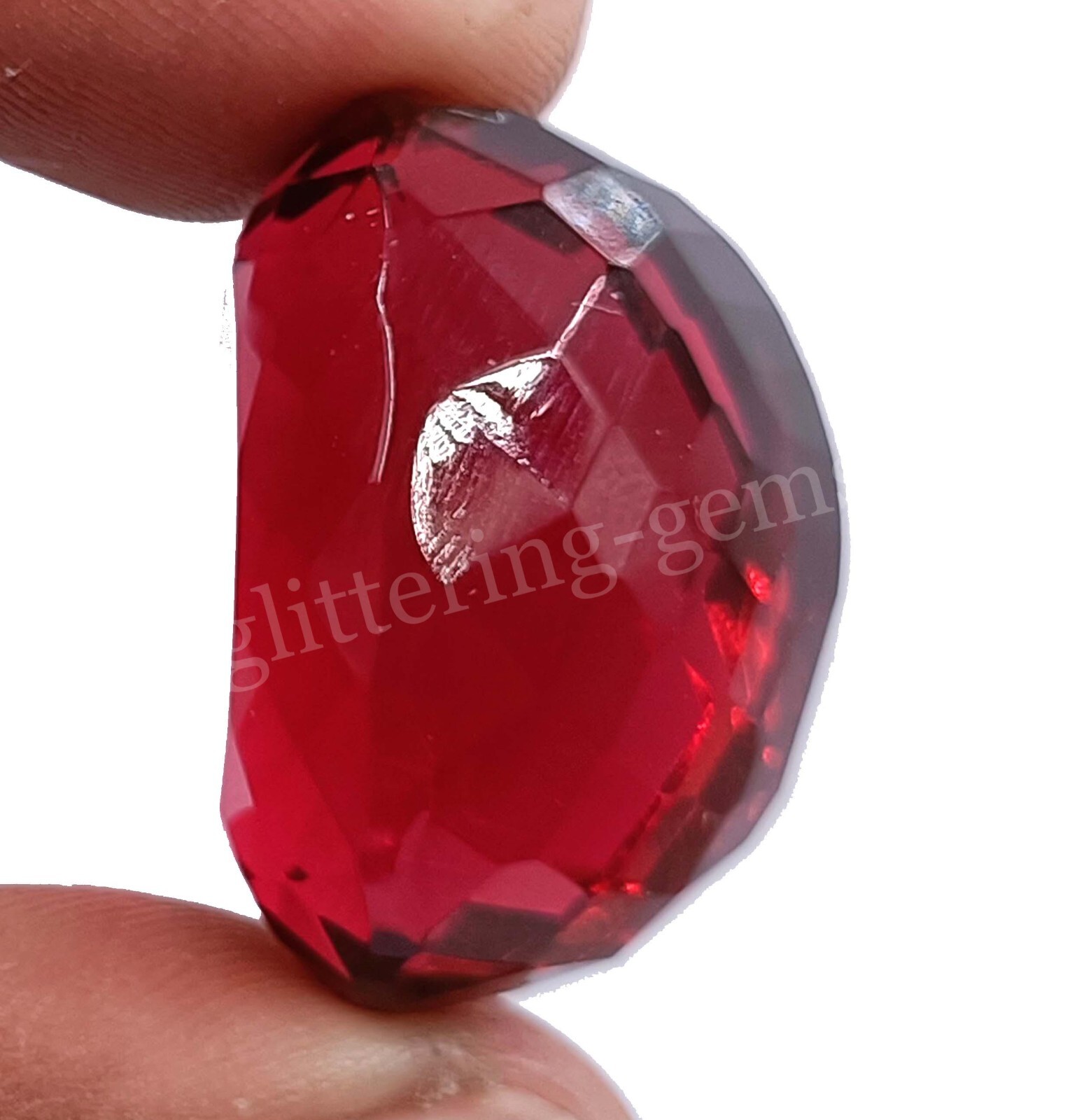 Natural Mozambique Red Ruby 63.5 Ct Certified Oval Cut Loose Gemstone 5DA