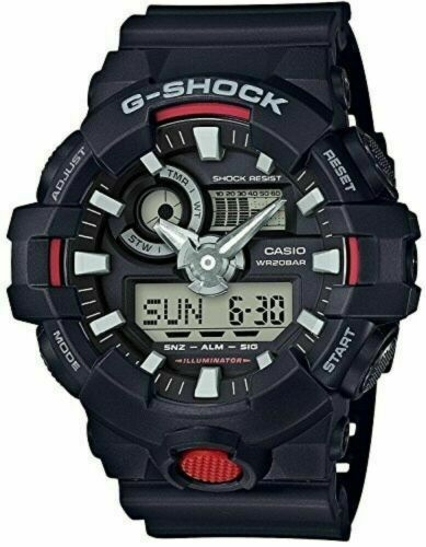 Casio G-Shock Black Super Illuminator Analog Digital Men’s Watch GA700-1A