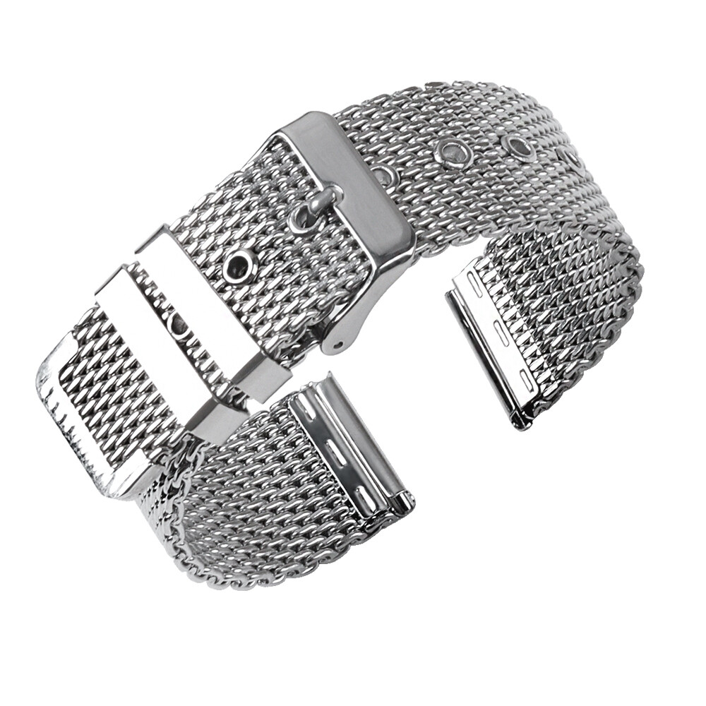 New 18/20/22/24mm Milanese 1.0 Fine Mesh Watch Bands Stainless Steel Pin Buckle