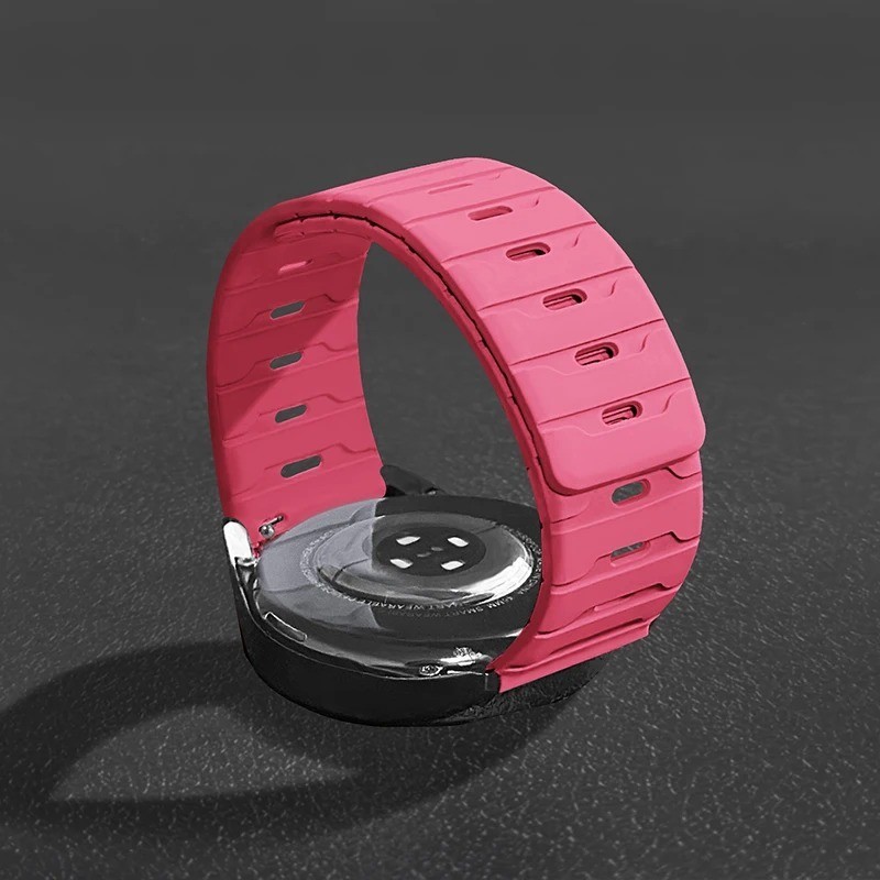 Silicone Magnetic Loop Watch Band for Samsung Galaxy Watch 7/6/5/4 Huawei GT Str