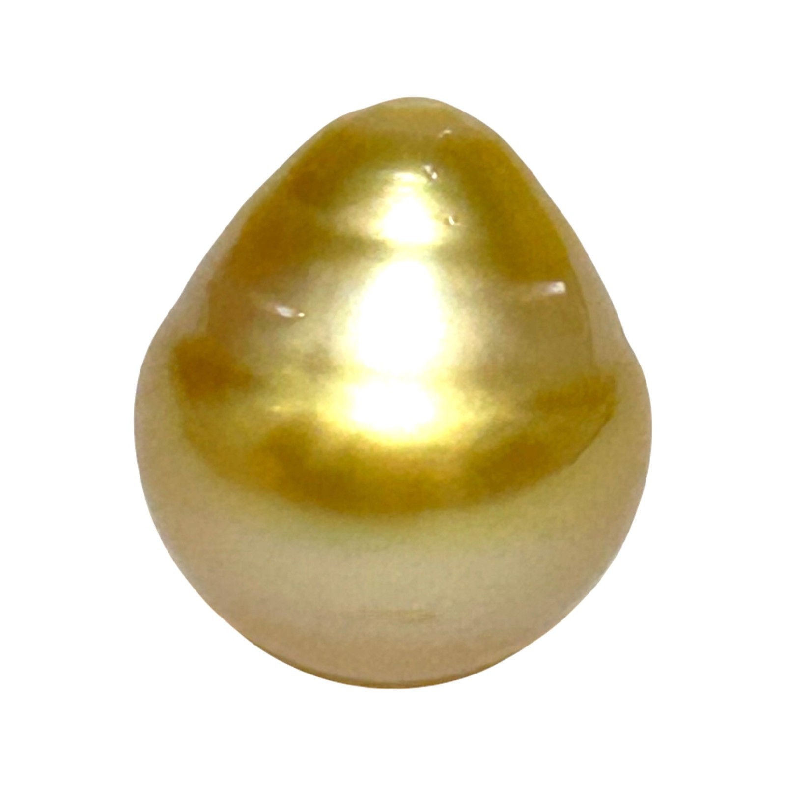 Magnificent Oval 14.6 x 16.8mm 23.2 Carats Lustrous Golden Philippine Sea Pearl