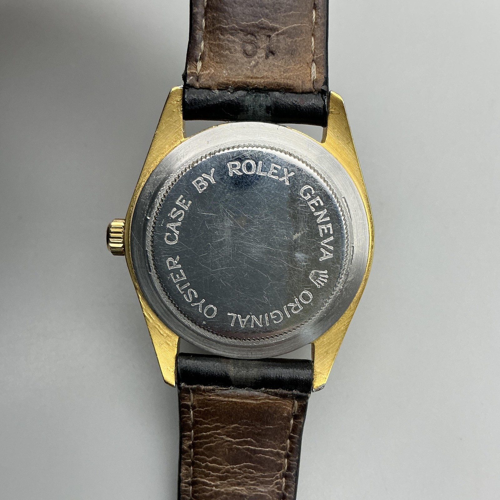 Vintage Tudor Prince Oysterdate Mens Watch 34mm Brown Dial Gold Plated Automatic