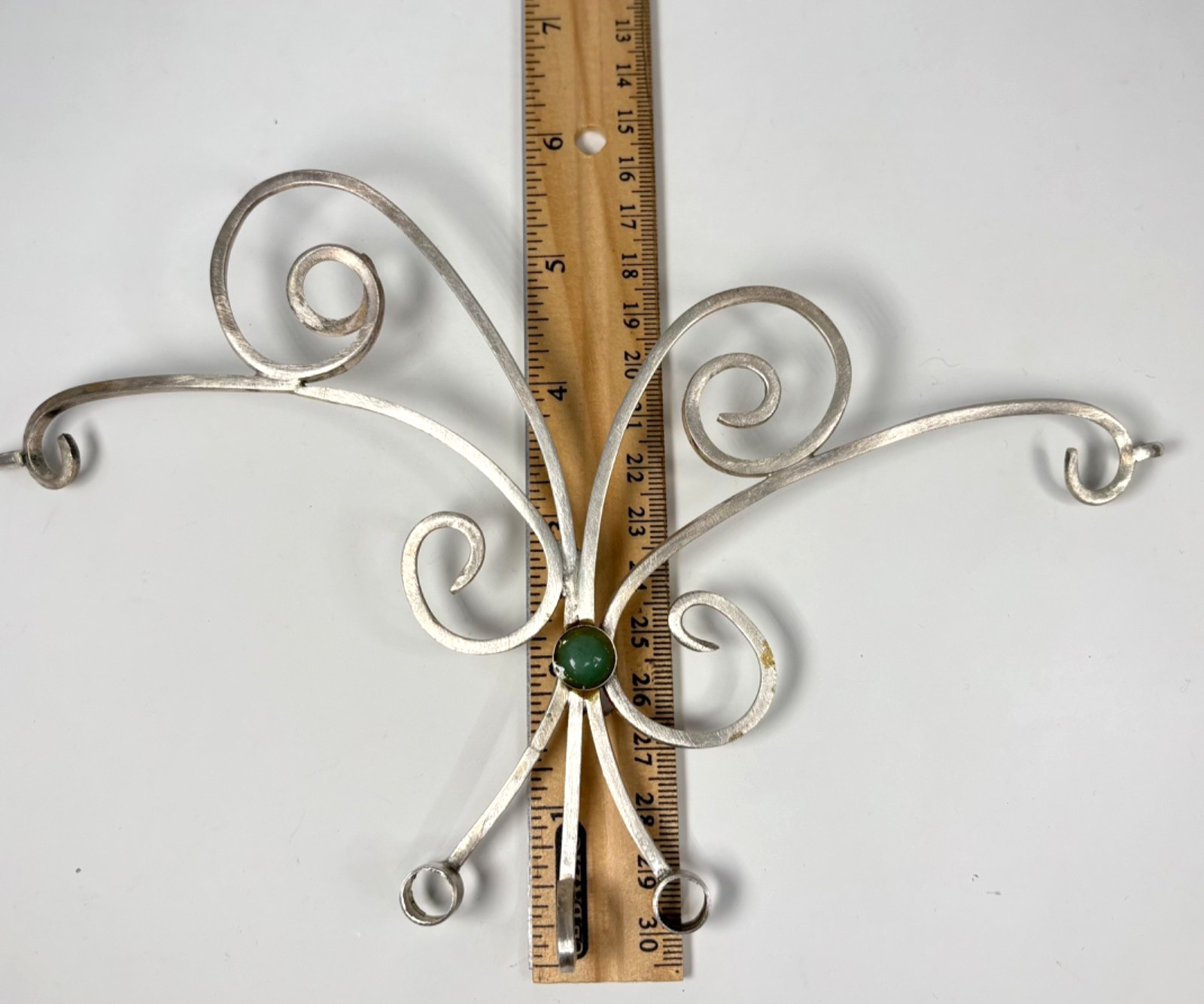 VTG Raymond Rocklin Sculptor Sterling Wire Necklace Pendant Modernist Butterfly
