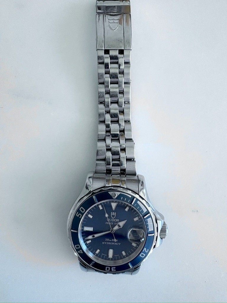 Tudor Hydronaut 85190P 37mm SS Blue Dial Automatic Date Watch
