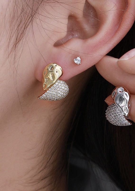 Premium silver Heart artificial gemstones