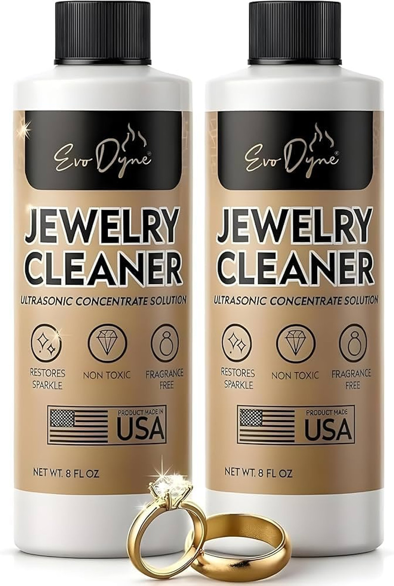 Ultrasonic Jewelry Cleaner Solution (16Oz) Concentrated Jewelry Cleaner for Diam