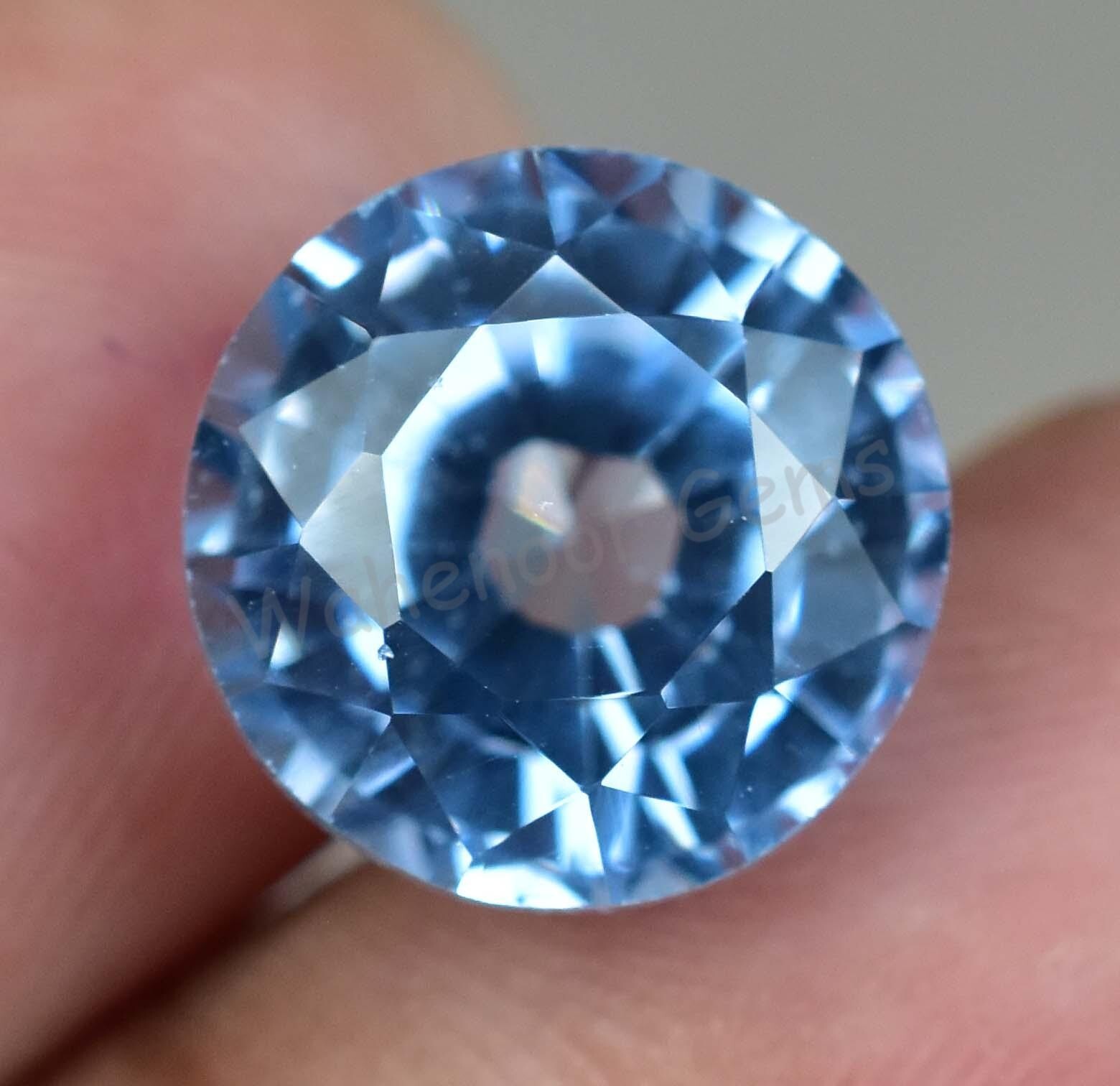 9.05 Ct Natural Blue Aquamarine Round Certified Stunning Loose Gemstone