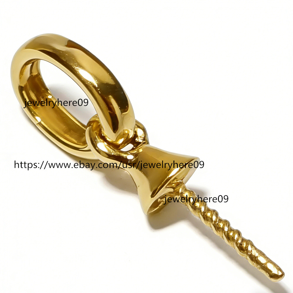 Pearl 9mm-10mm Semi Mount Solid 14k Yellow Gold Pendant Valentine’s Day Jewelry