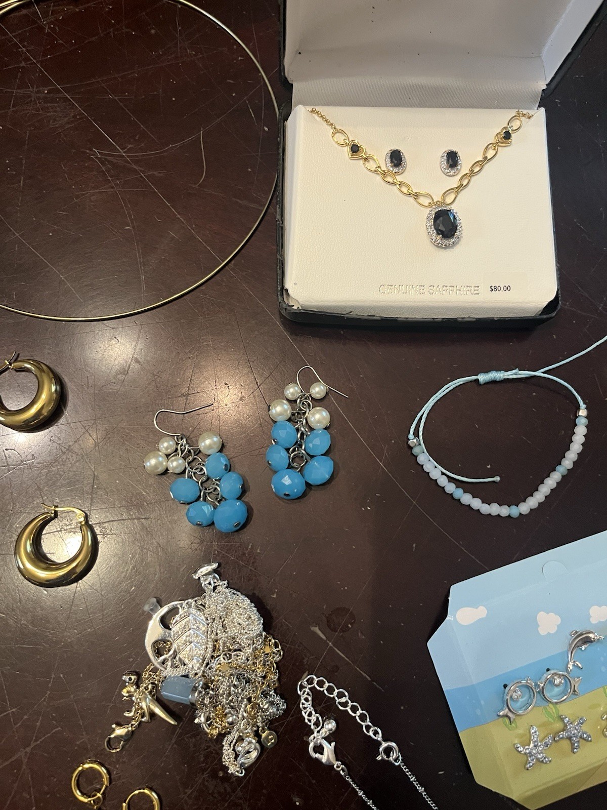 Miscellaneous Jewelry Lot, Rings Pendant Earrings Etc., Signed/stamped, Untested