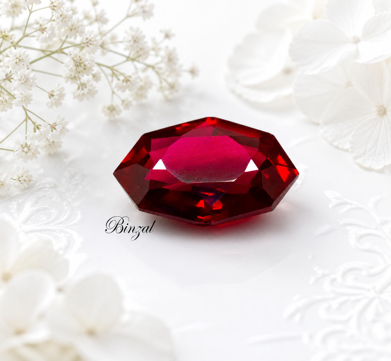 20-22 Ct Natural Mozambique Origin Deep Blood Red Ruby Octagon Loose Gemstone