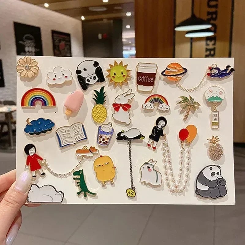 300pcs Random Brooch Pins Enamel Lapel Badge Collar Corsage Jewelry Fashion EDC