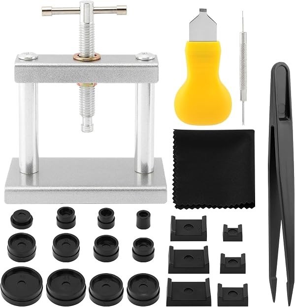 16Pcs Watch Press Tool Set, Back Case Closer for Closing Watch Cover, Watch Batt