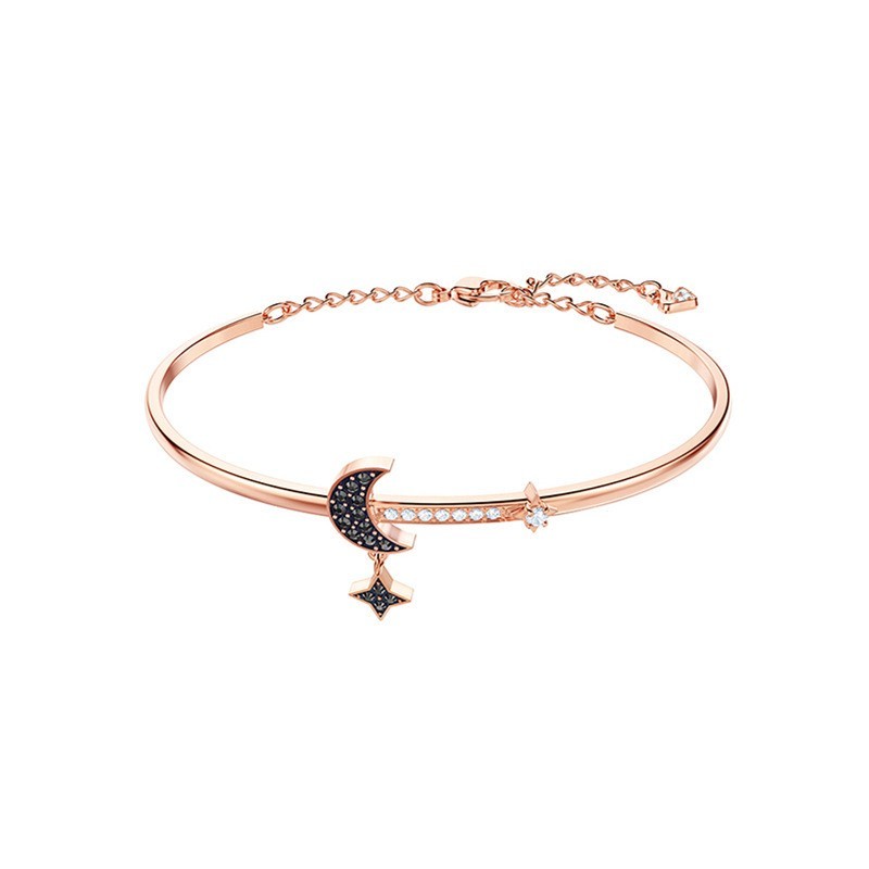 Swarovski Elements Crystal Star and Moon Bracelet for Women – Celestial Jewelry