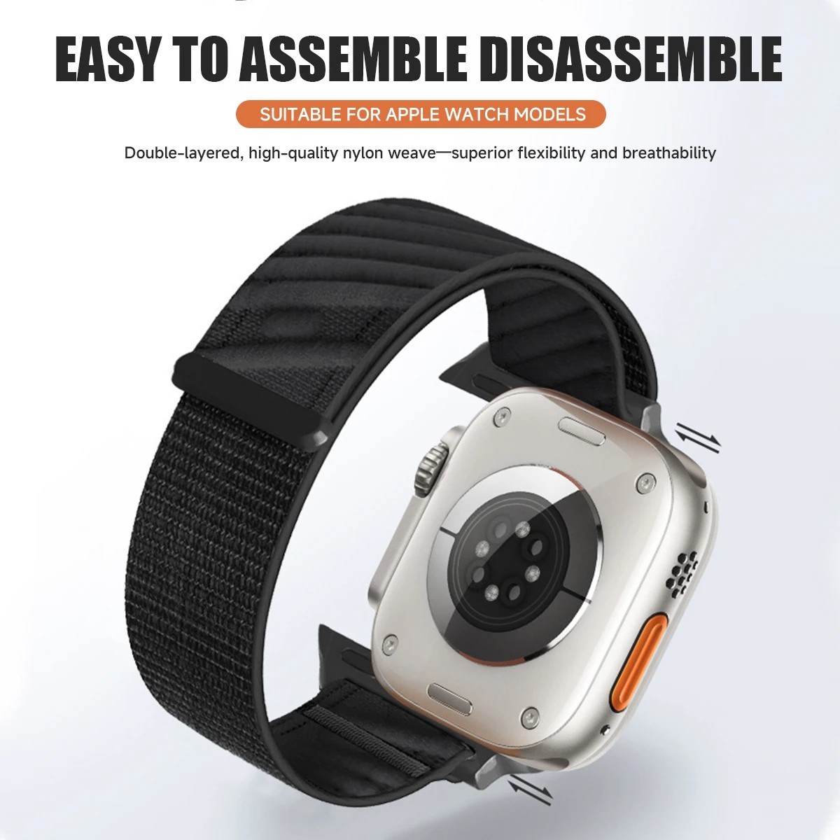 Sport Nylon Loop Band for Apple Watch 11 10 Ultra 49mm 46mm 45mm 44mm 41mm Strap