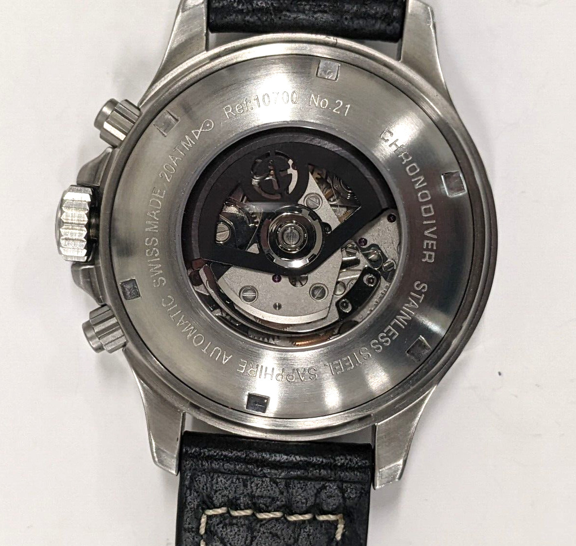 Ernst Benz Chronodiver Watch White Dial 47mm Automatic Retail: $5,800 Preowned