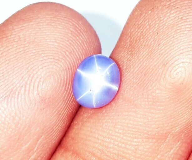 6 Rays Star Natural Blue Sapphire 1.30 Ct Certified Loose Gemstone ~ Free Gift