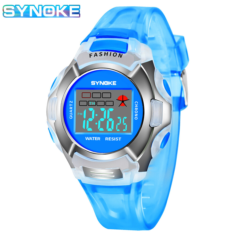 Children’s Waterproof Watch Electronic Digital LED Watch Boys&girls Sports Watch