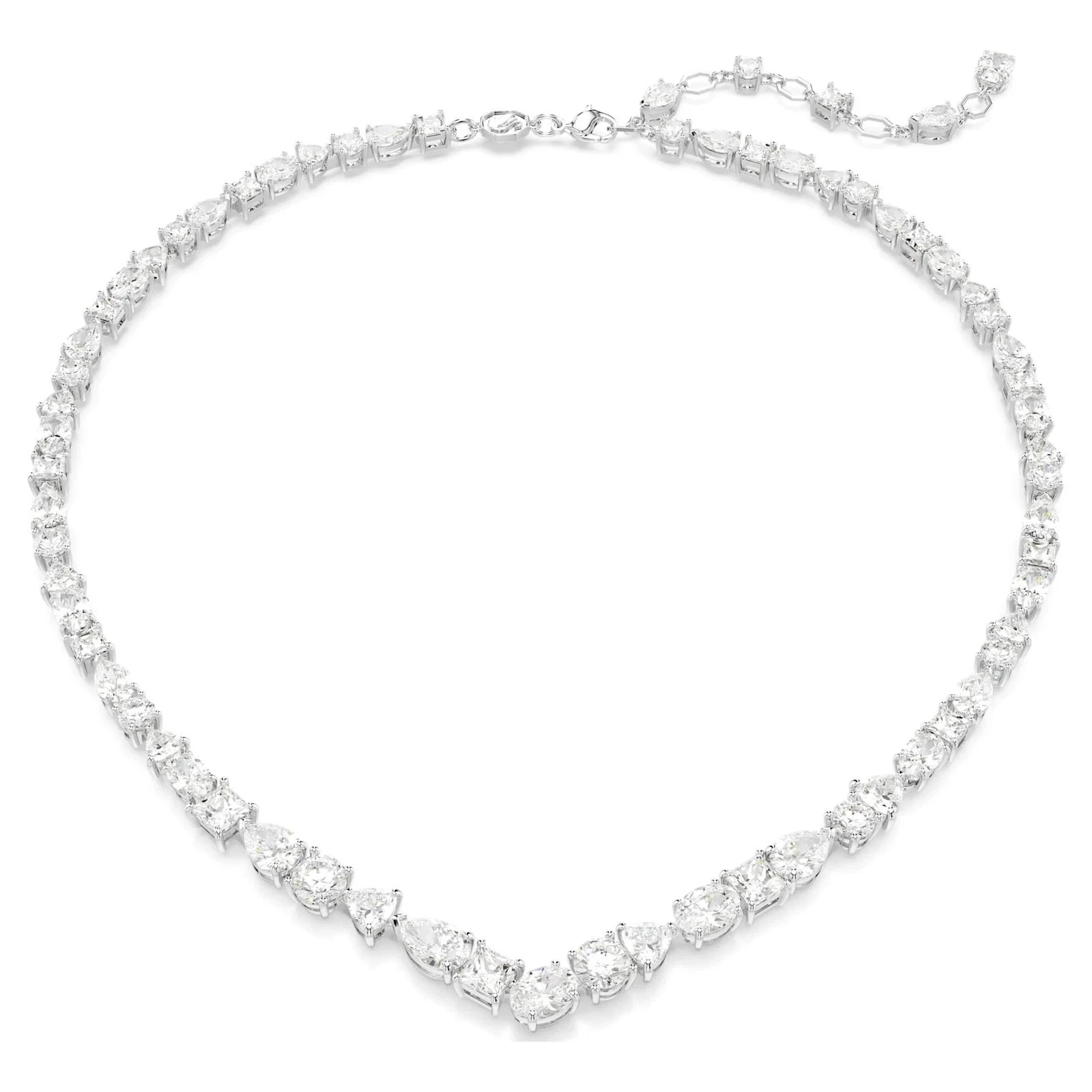 Swarovski Mesmera Necklace Mixed Cut White Crystal Rhodium Plated New