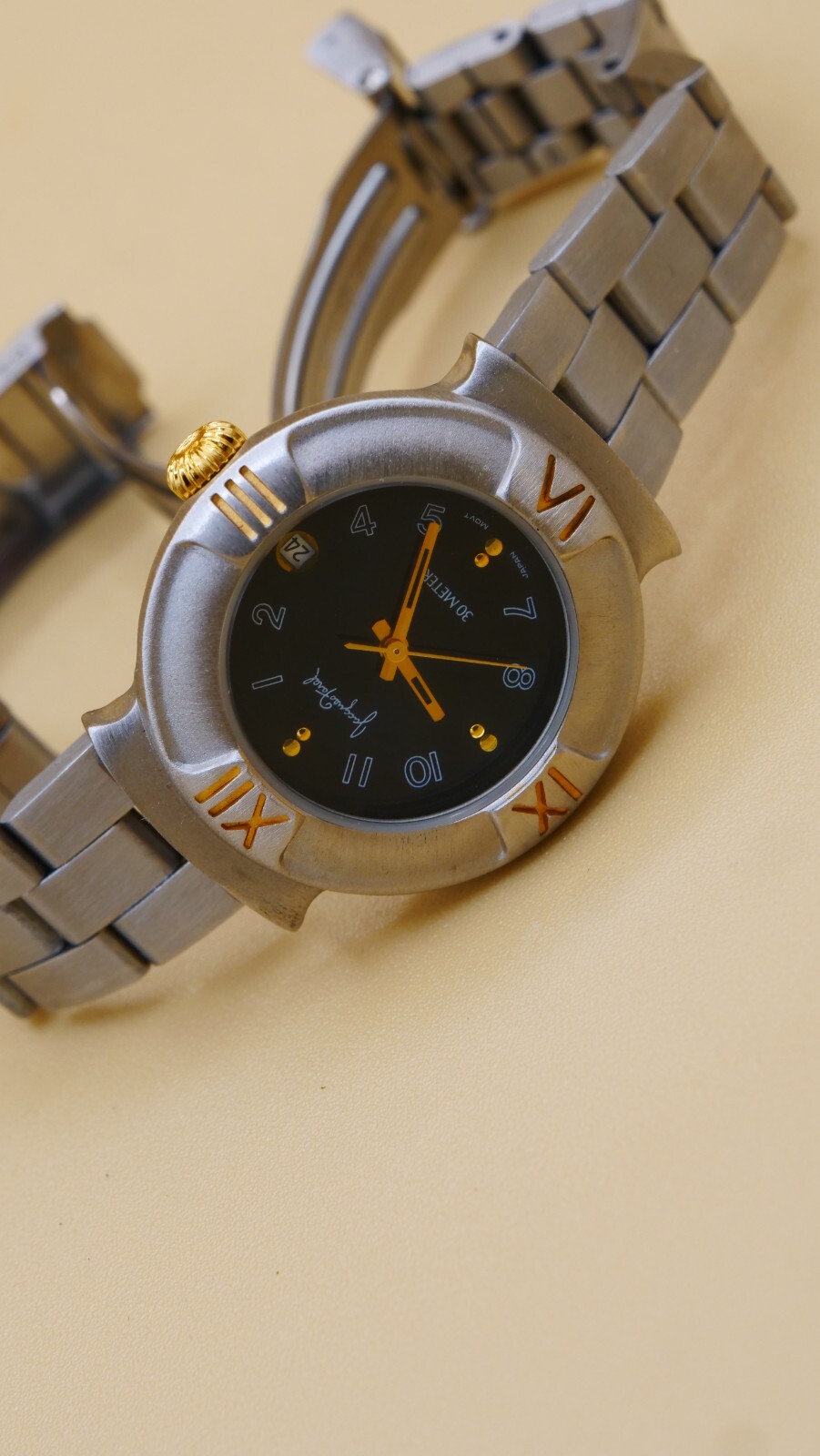 Watch Jacques Farel Ladies Vintage 30 Meter Day Indicator Water Resistant Sport