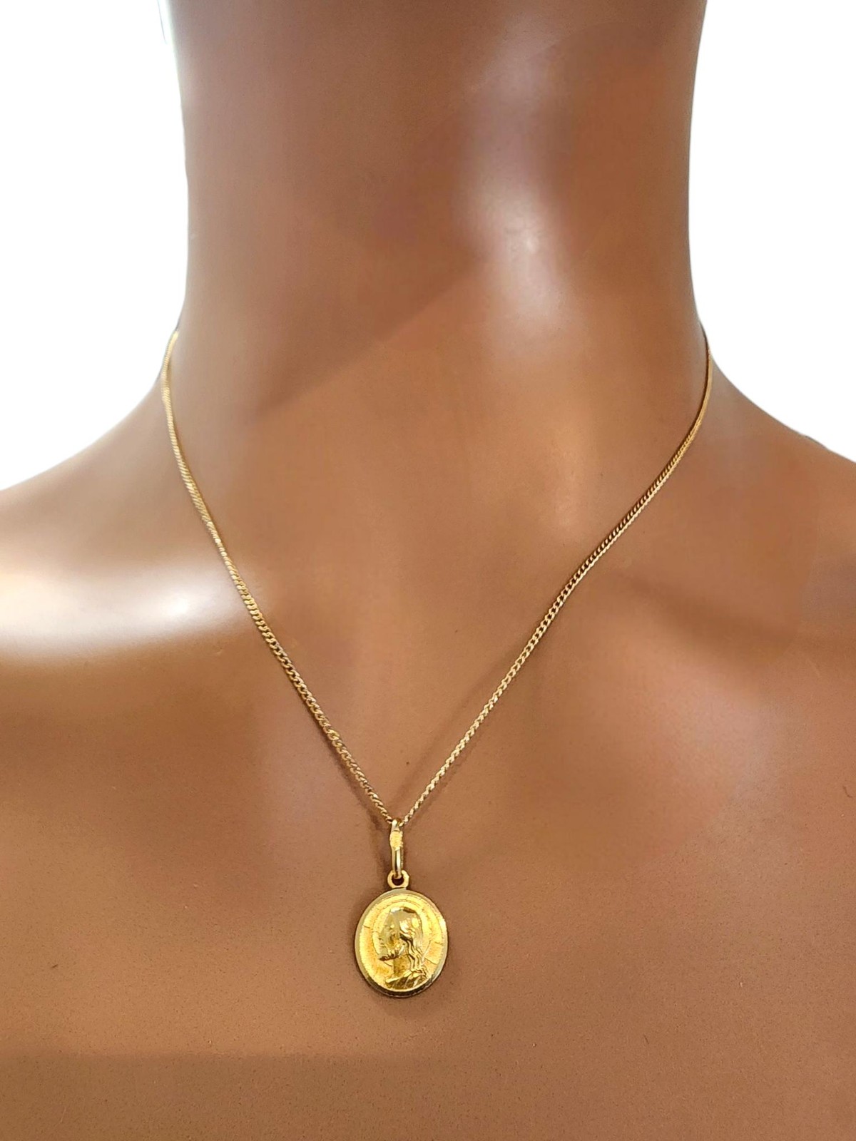 14K Yellow Gold Dio Ti Protegga “May God Protect You” Pendant #25528