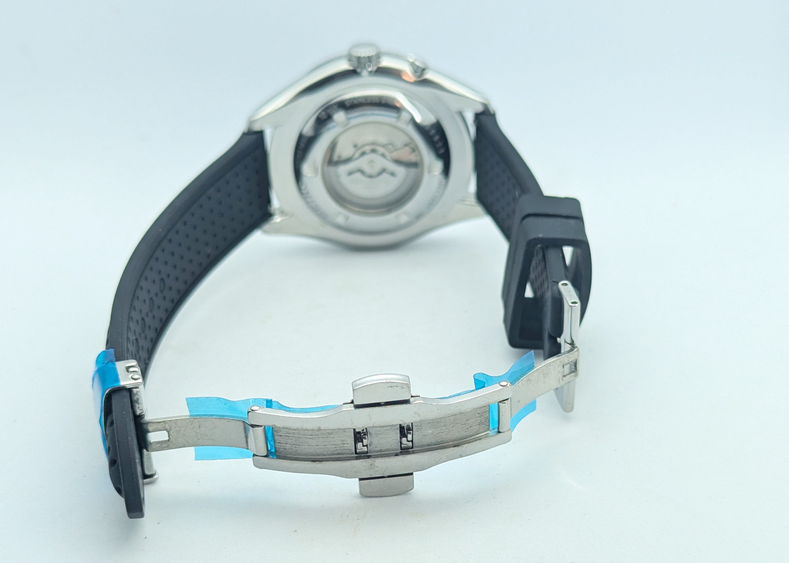 Seiko Kinetic 5M84-0AB0 Retrograde Day Black Dial 100M | New Cap Silicone Strap