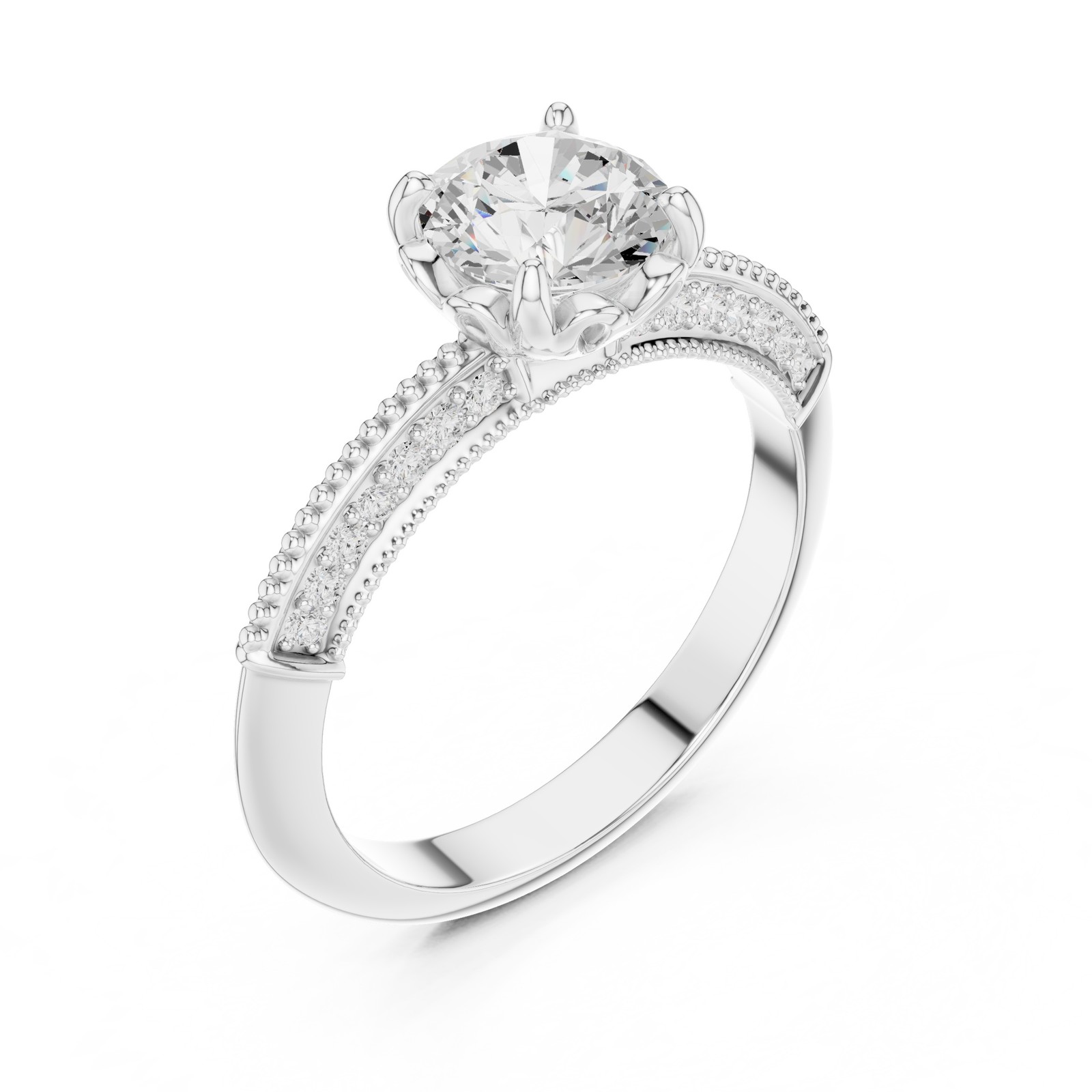 Certified 1.1 Ct Lab Grown Diamond Ring Women Luxury Jewellery 14K Gold Over