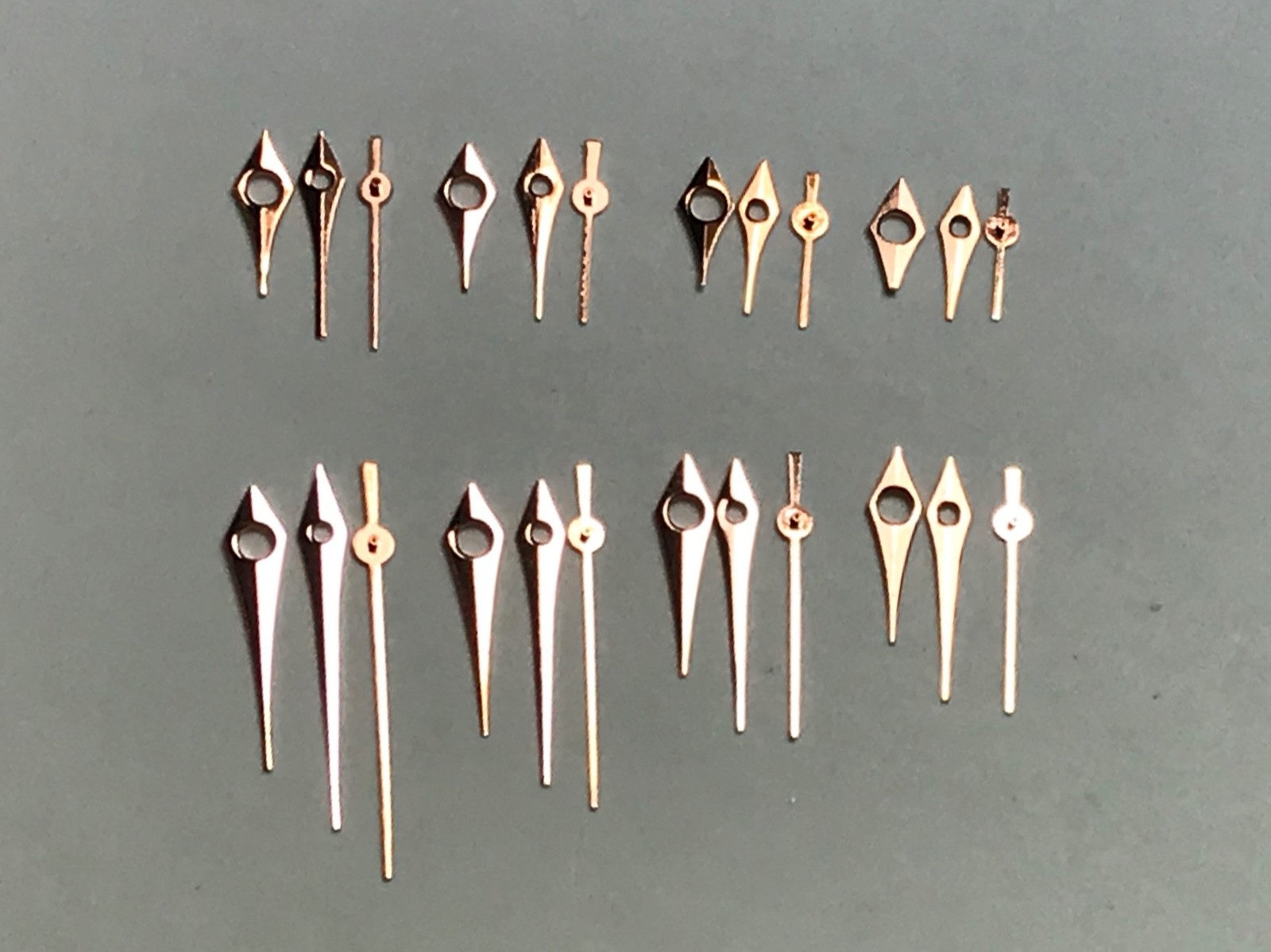 New 1 set Hour Minute Second Hands Watch Dial Rose Gold Parts Repair 120/70/20