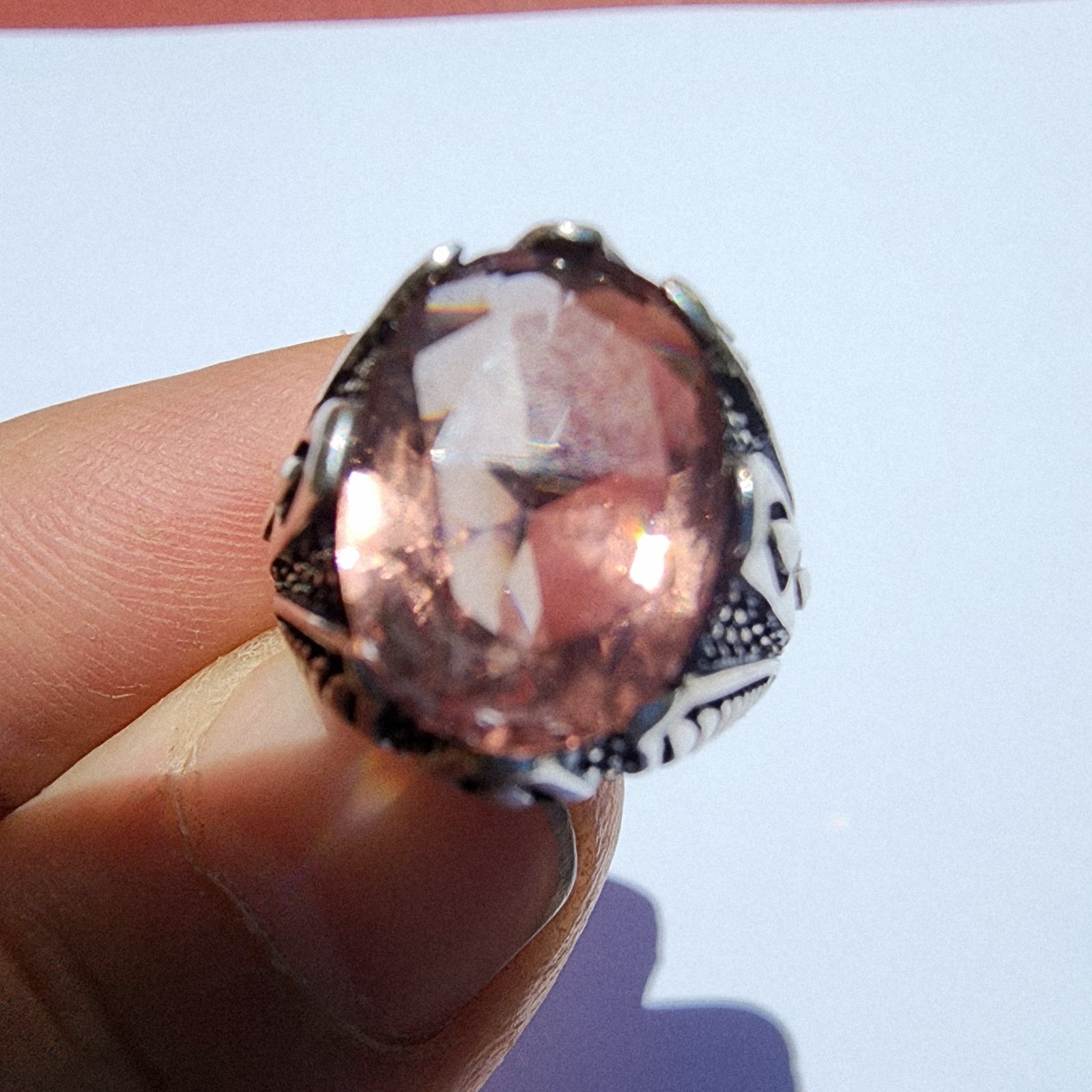 4ct Zultanite Color Changing Turkish Ring Size 6 1/2 Sterling Silver Sultanite