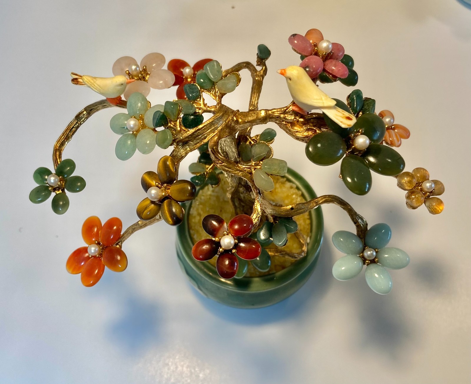 AUTHENTIC SWOBODA GEM TREE ~ MULTI-STONE, BIRD ON TREE~STUNNING!