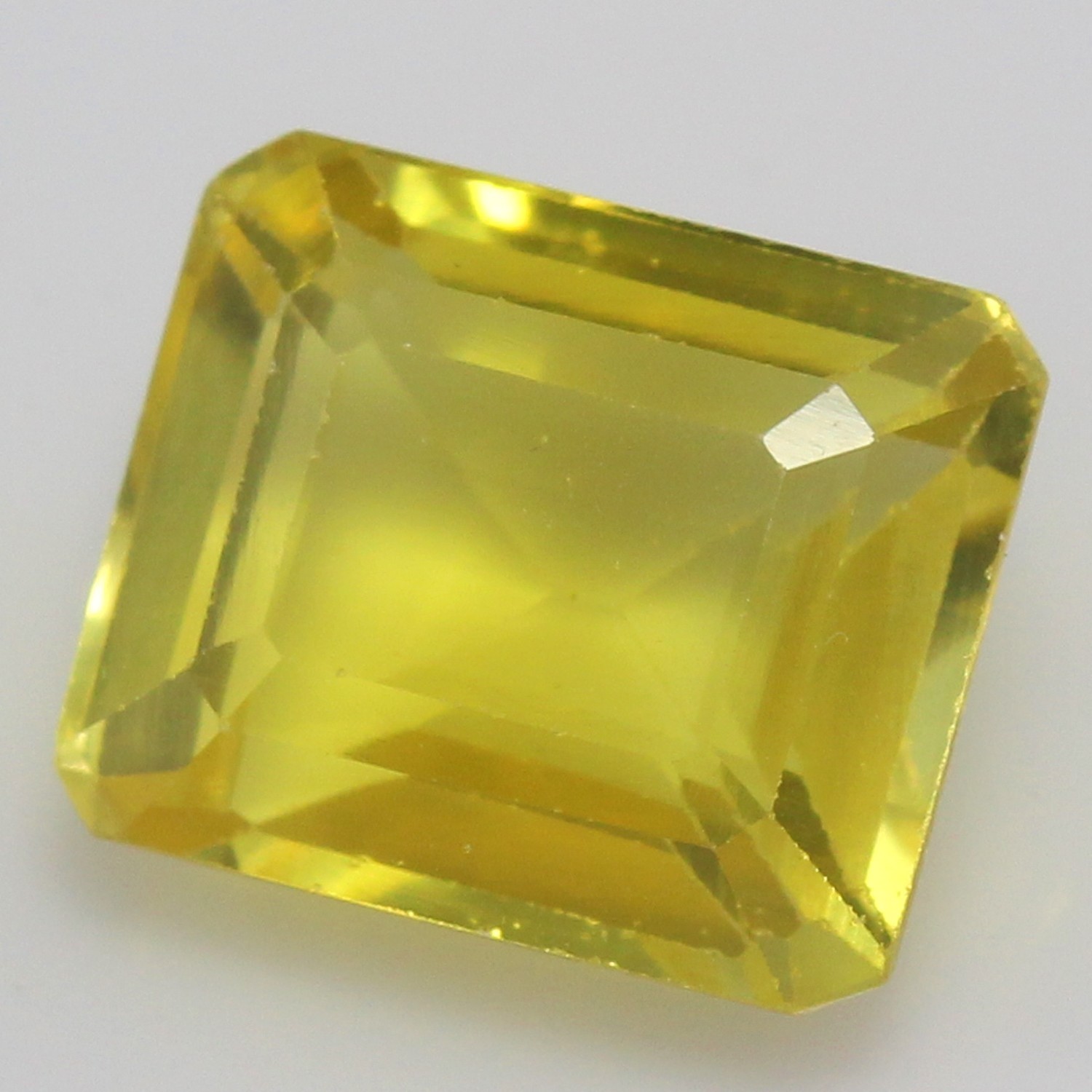Natural 10.7 Ct Certified Ceylon Yellow Sapphire 13×11 MM Emerald Cut Gemstones