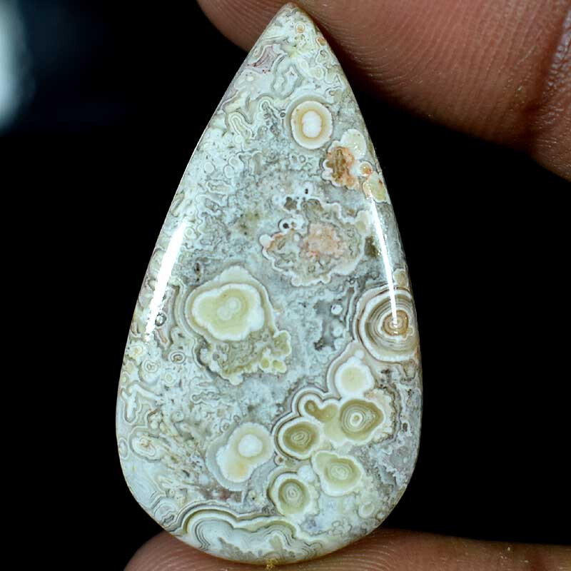 Crazy Lace Agate Pear Cabochon 100% Natural Gemstones 19mm. 35mm. 04mm. 26.60Cts