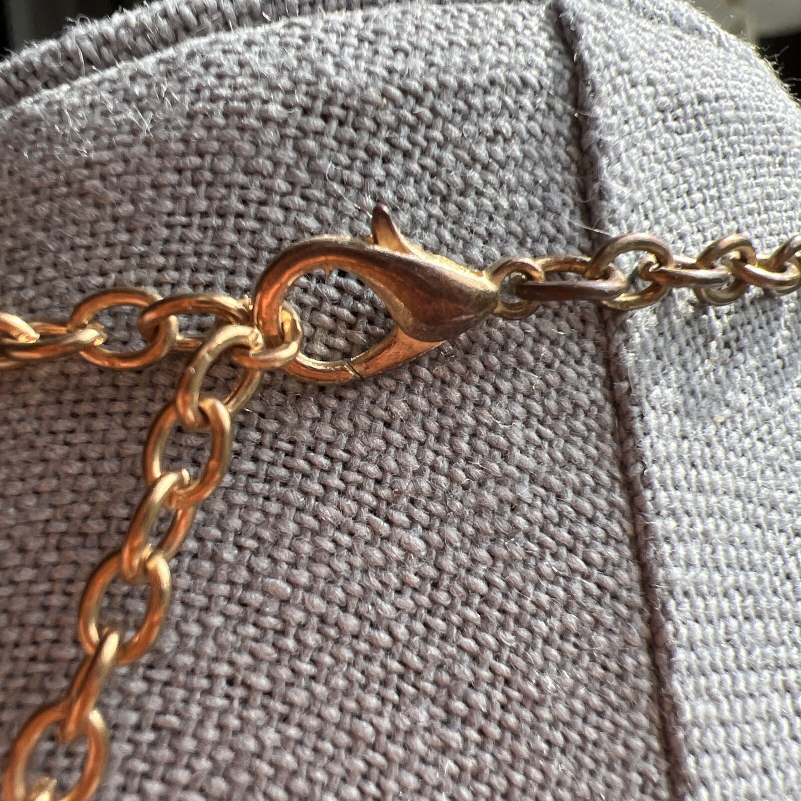 Mid-Century Orange /Pink Rhinestone Gold Tone Tassel Statement Necklace Fabulous