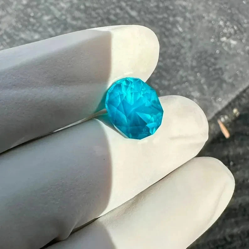 Certified Natural Blue Green Paraiba Tourmaline 9.55 Ct Oval Cut Loose MR Gems A