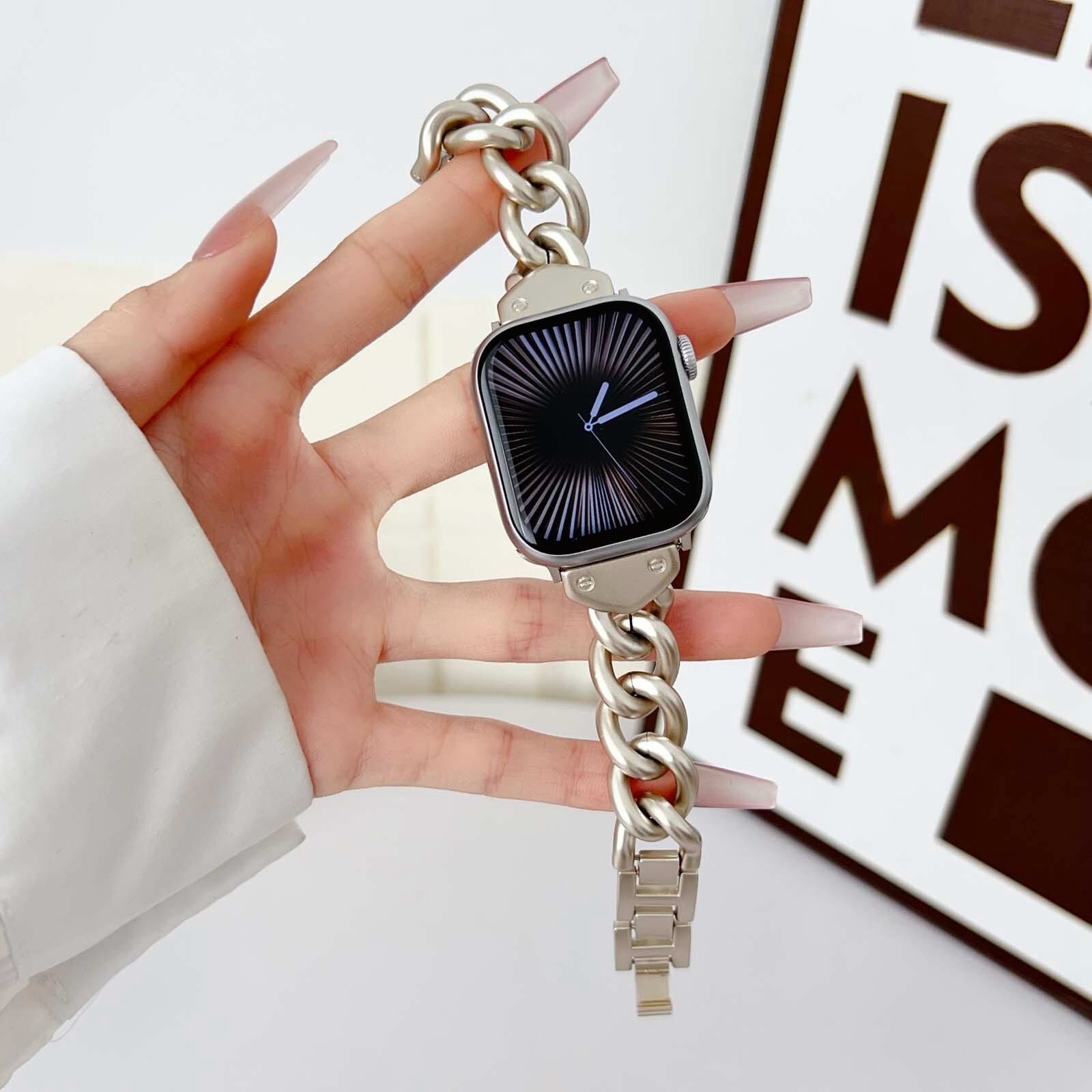 Fashion Chain Link Metal Band Bracelet For iWatch Series Ultra 2/1 10 9 8 7 6 SE
