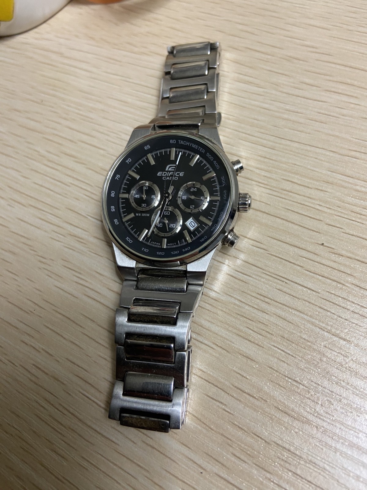 Casio Edifice Chronograph Men’s Watch EF-500D-1AV (Module 2711) Stainless Steel