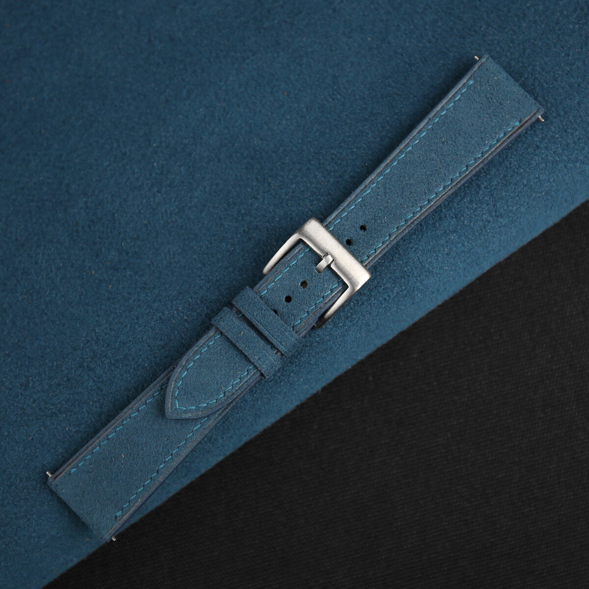 Aqua Green Alcantara Leather Watch Strap Band 18mm 20mm 22mm