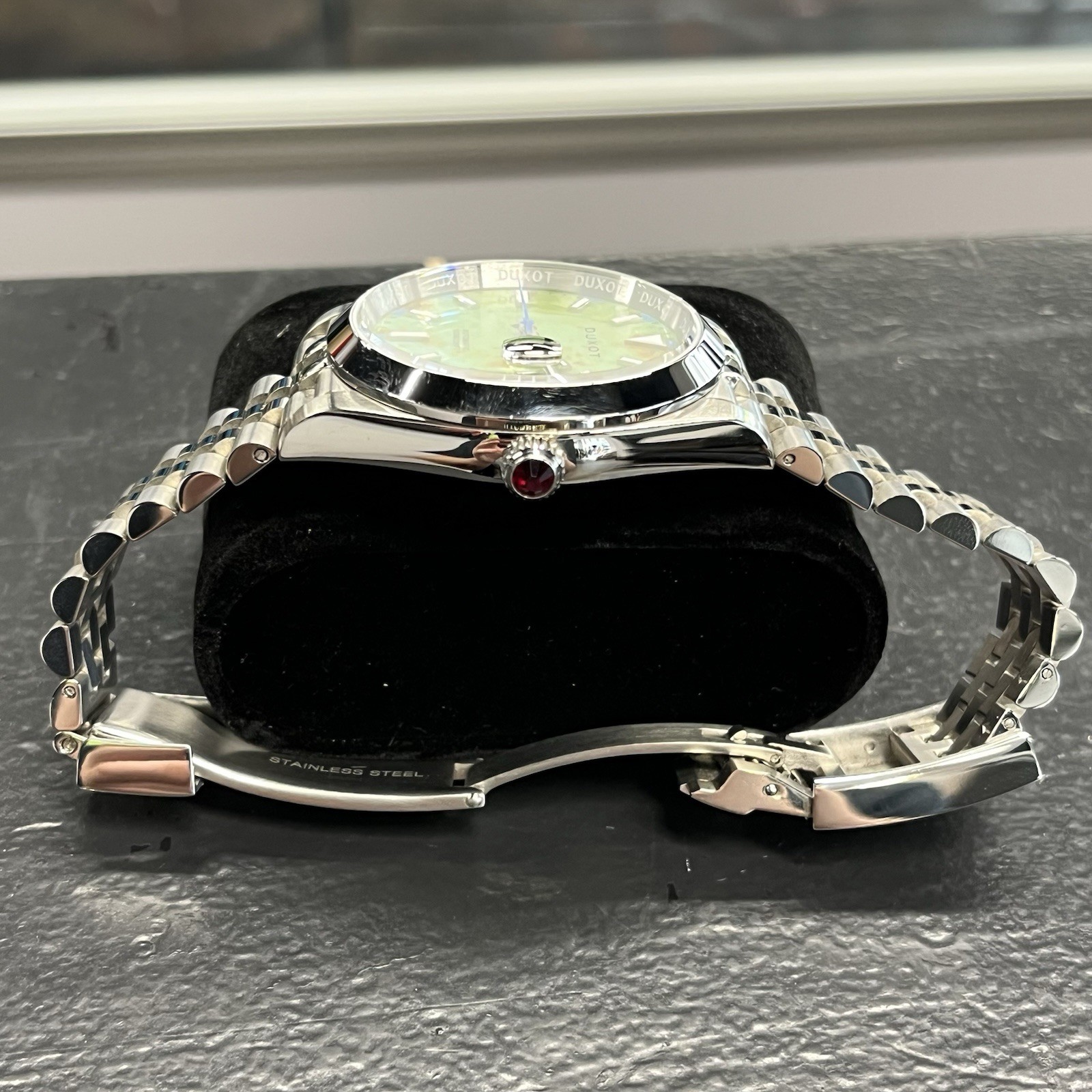 Duxot Vezeto Automatic Limited Edition Lime Green Gemstone Watch DX-2061-55
