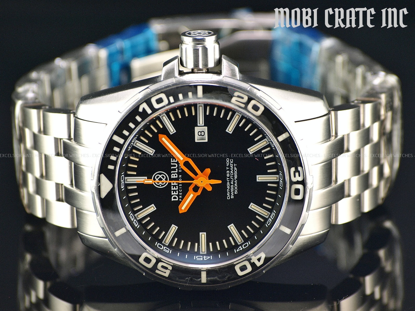 Deep Blue DayNight 63 T-100 47mm Swiss ETA 2824 Automatic 500m Sapphire Watch