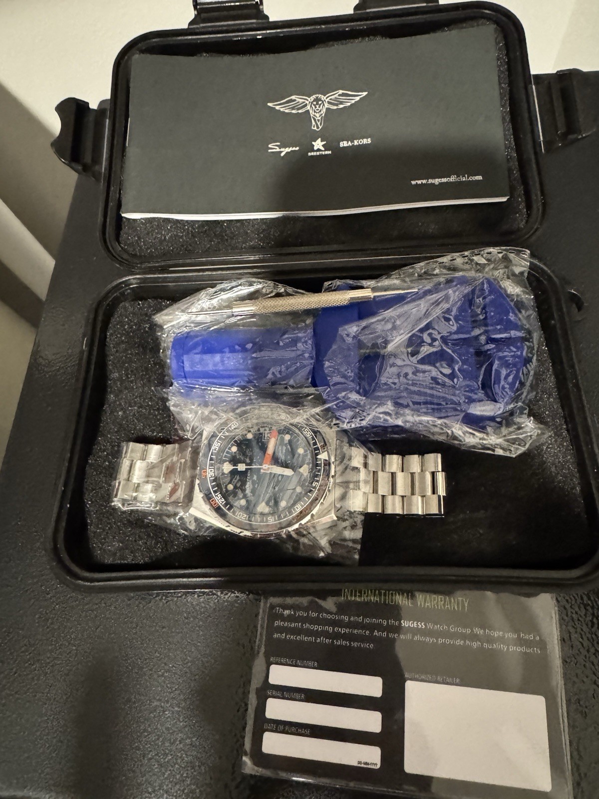 Seestern Vintage S407 600T Deep Blue Dial Ceramic Bezel sugess – diver watch GMT