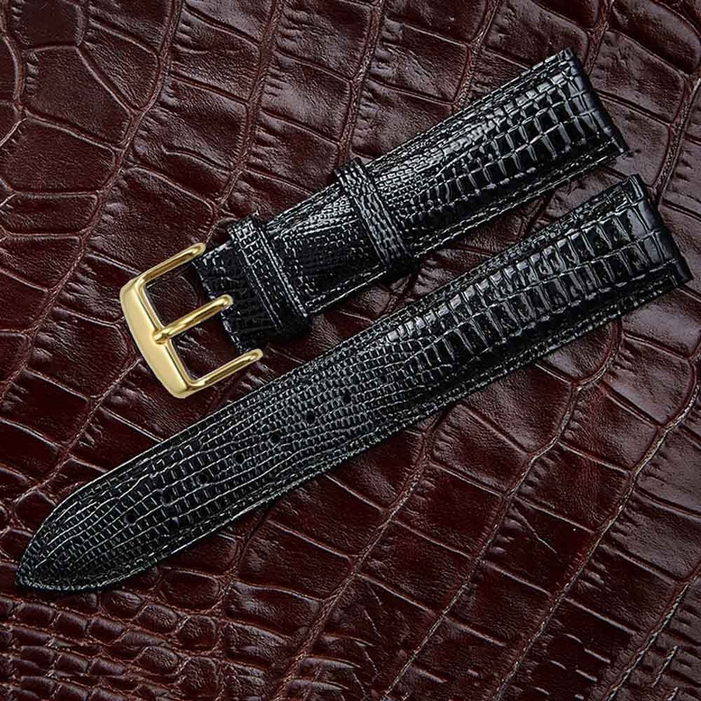 Leather Watch Strap Lizard Pattern Pin Buckle 12mm 14mm 16mm 18mm 20mm