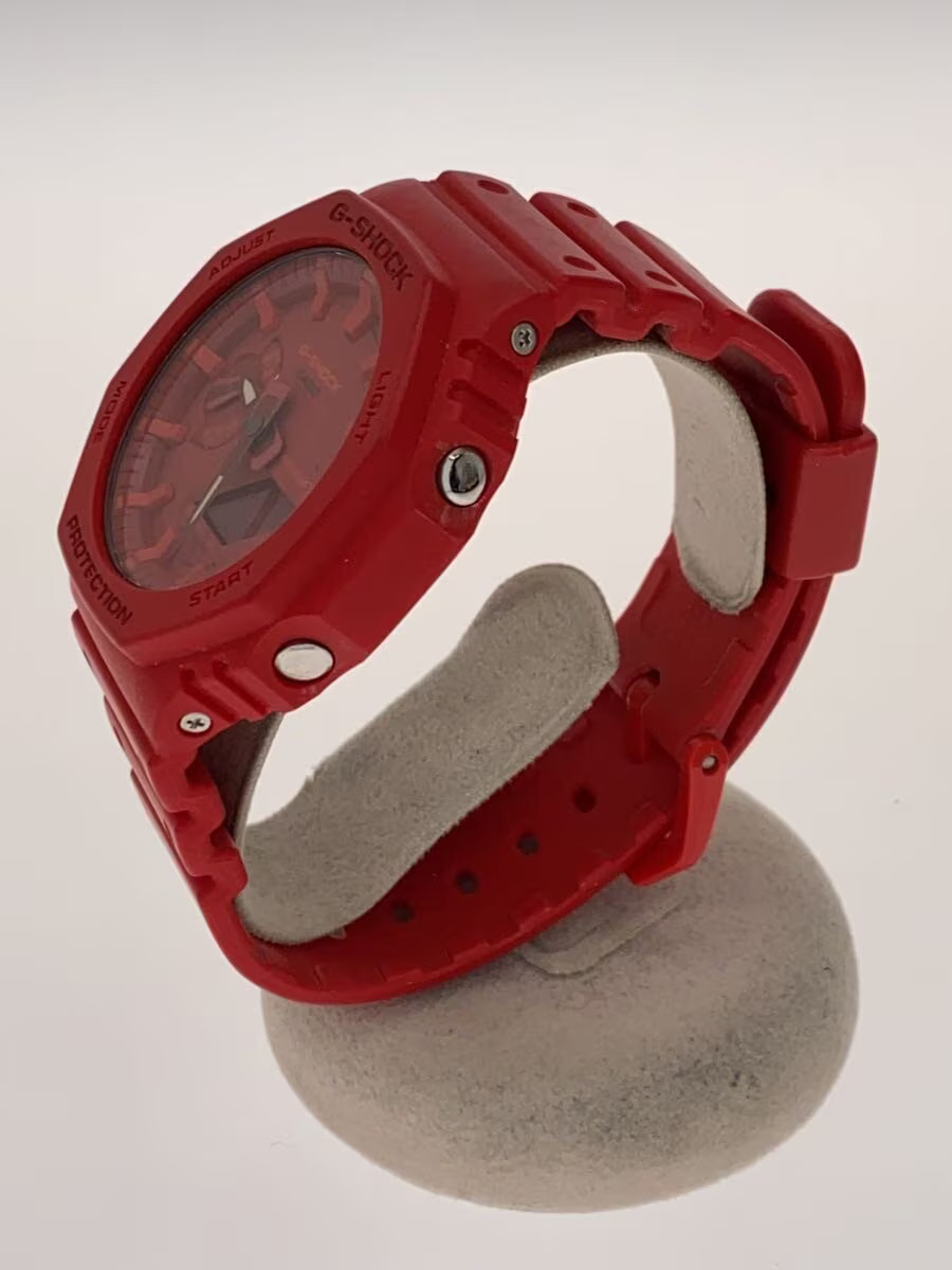 CASIO GA 2100 4AJF Quartz wristwatch G SHOCK Digital Analog RED RED