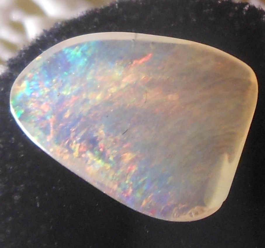 Rare 2.15ct Mexican Fire Opal freeform size dimensions=13.7mm x 10mm x 2.3mm