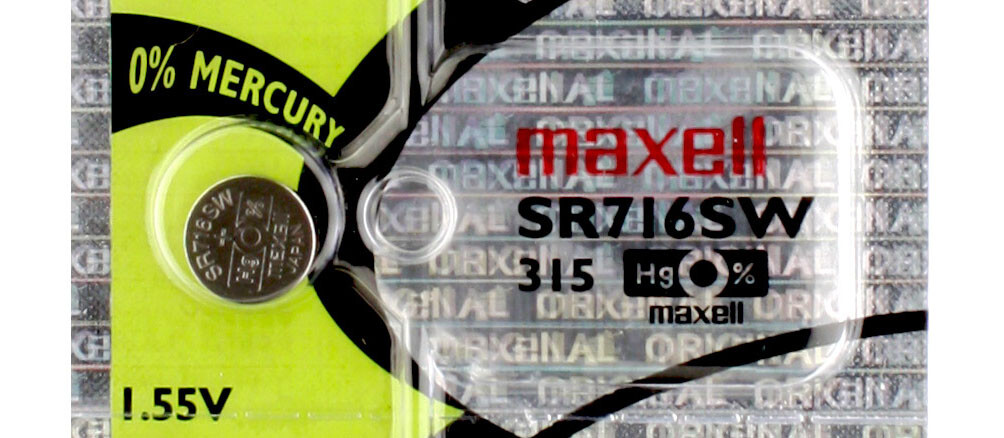 1 x Maxell 315 Watch Batteries, SR716SW Battery | Shipped from Canada