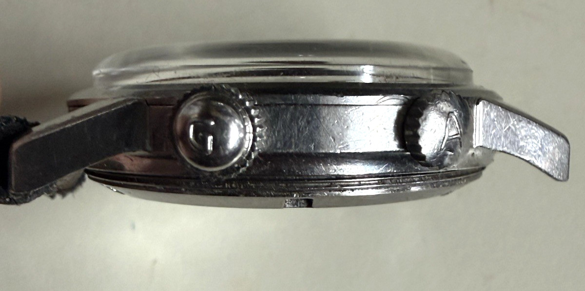 VINTAGE GIRARD PERREGAUX ALARM STAINLESS STEEL MANUAL WIND AS 1475 SWISS WATCH