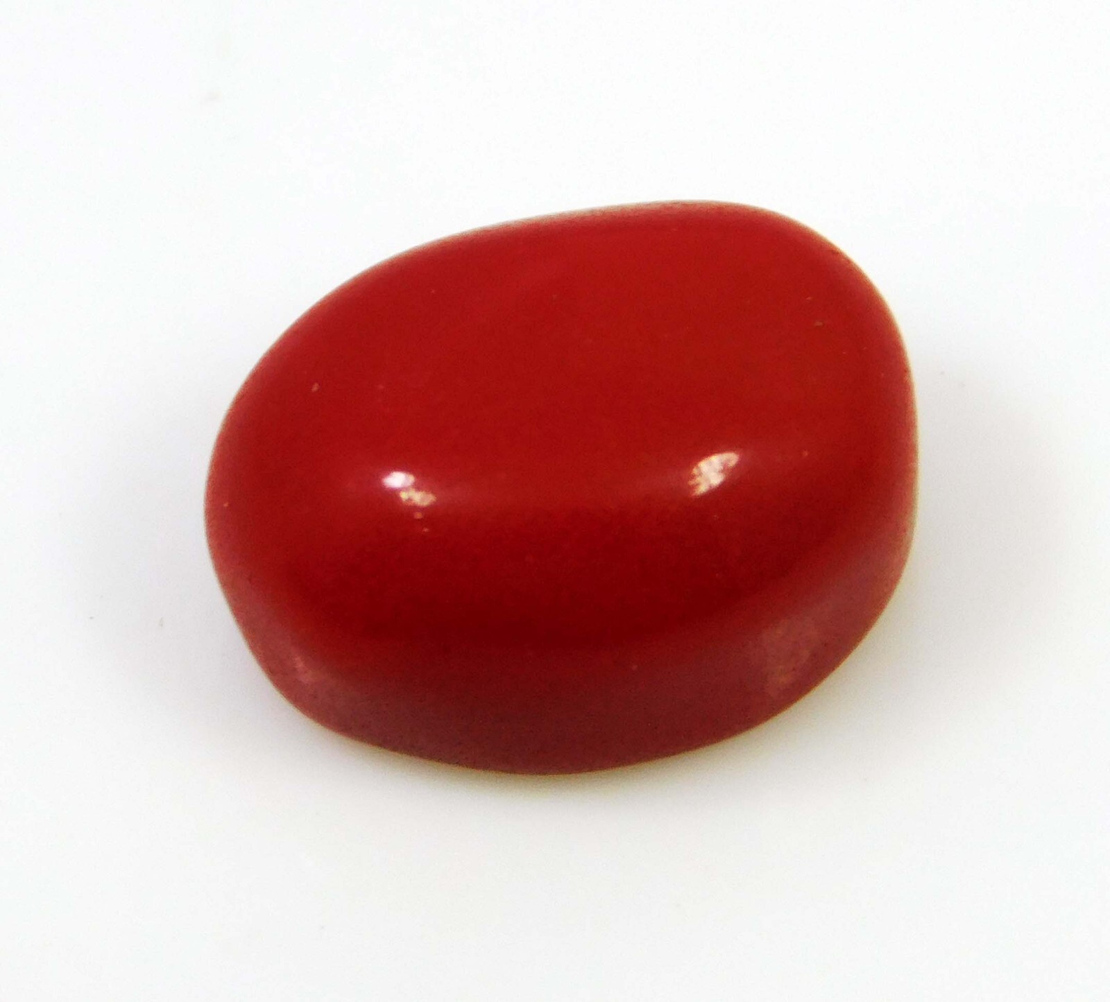 Natural 6.45 Cts Italine Red Coral Cabochon Oval Cut Loose Gemstone