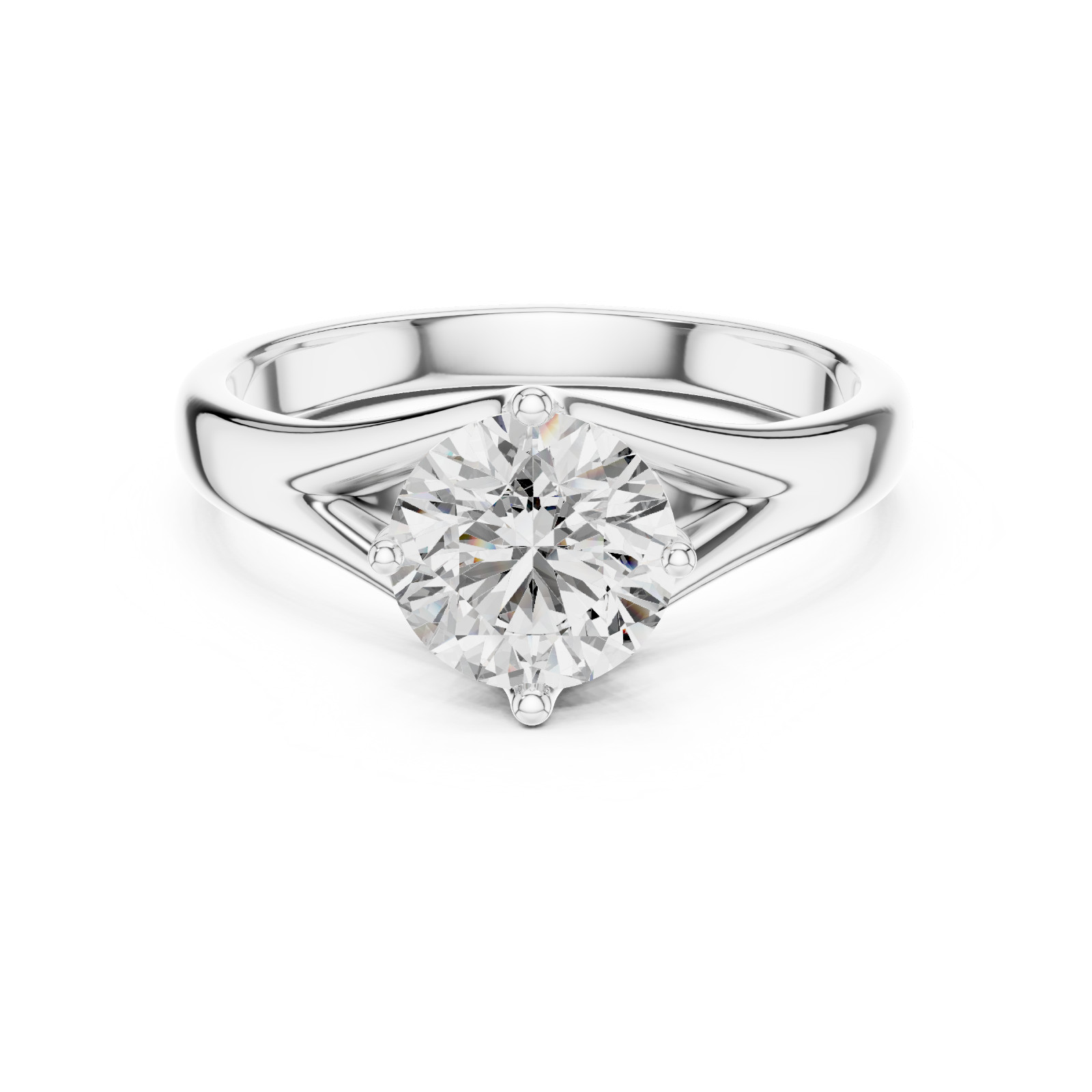 1 Ct Lab Grown Diamond IGI Certified Engagement Wedding Gold Ring 14 K F VVS