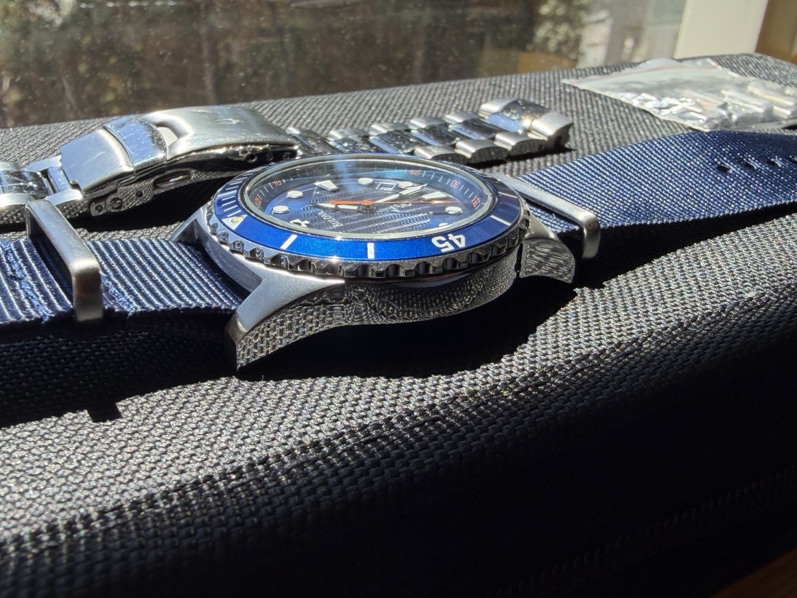 Bulova Marine Star Dive Watch Blue Dial/Bezel w/ NATO & Bracelet
