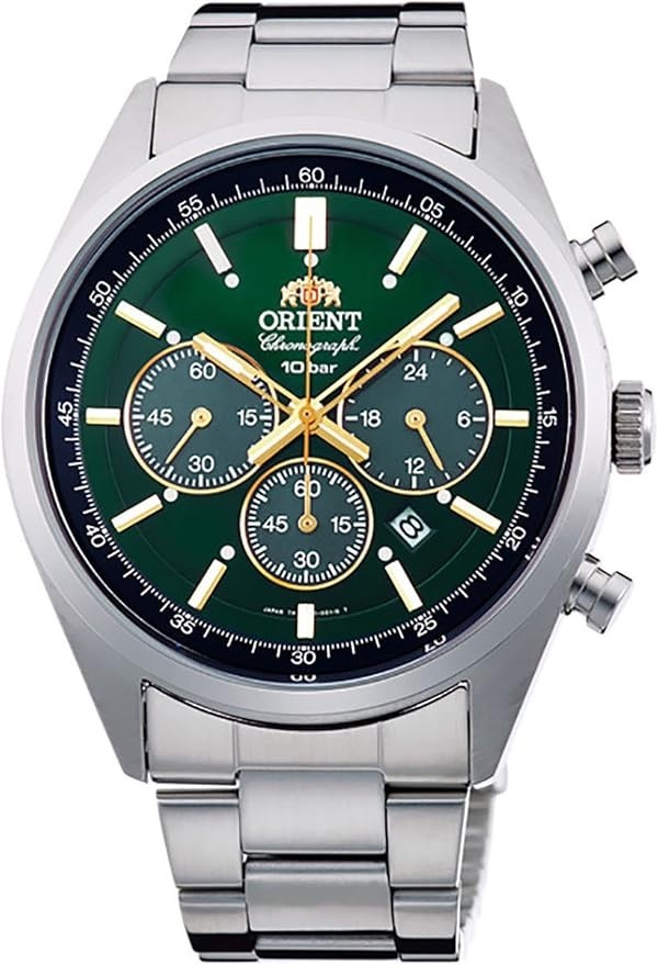 Orient Neo 70s WV0031TX Green Dial Solar Quartz Chronograph Men Watch JDM