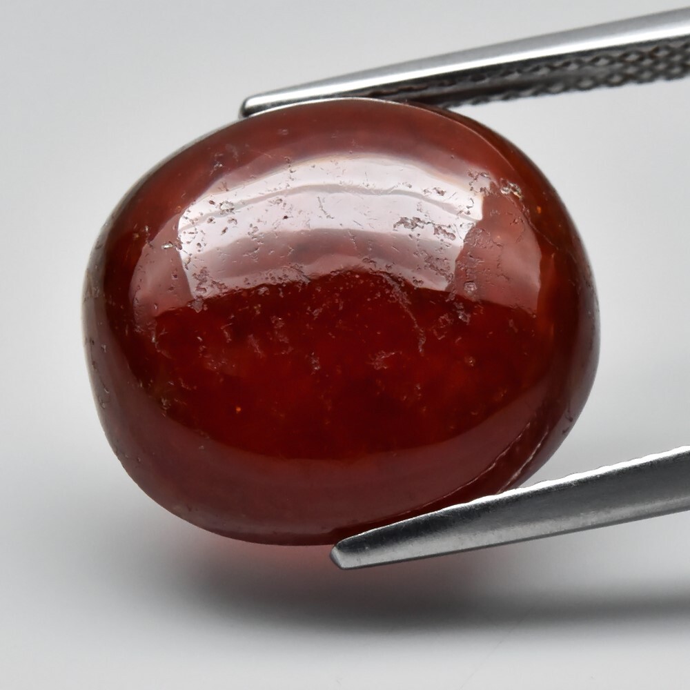 11.09ct 14.3×12.5mm Cushion Cab Natural Medium Orange Hessonite Garnet, Africa